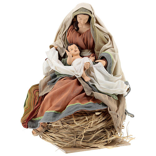 Holy Earth Nativity, set of 3, resin and fabric, 80 cm 4