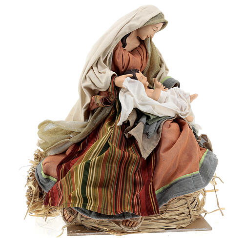 Holy Earth Nativity, set of 3, resin and fabric, 80 cm 8