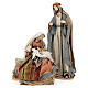 Holy Earth Nativity, set of 3, resin and fabric, 80 cm s1