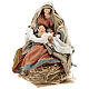 Holy Earth Nativity, set of 3, resin and fabric, 80 cm s4