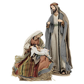 Nativité Holy Earth résine et tissu 80 cm set 3 pcs