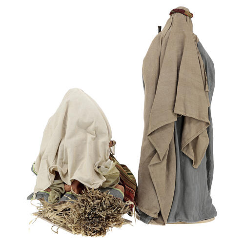 Set 3 pz Natività Holy Earth resina e tessuto 80 cm 11