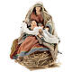 Natividade 3 figuras resina e tecido Holy Earth 80 cm s4