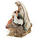 Holy Earth Holy Family in resin and fabric 80 cm s6