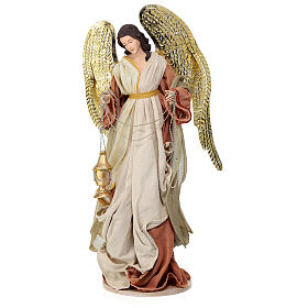 Angel, resin and fabric, for Holy Earth Nativity Scene of 60 cm
