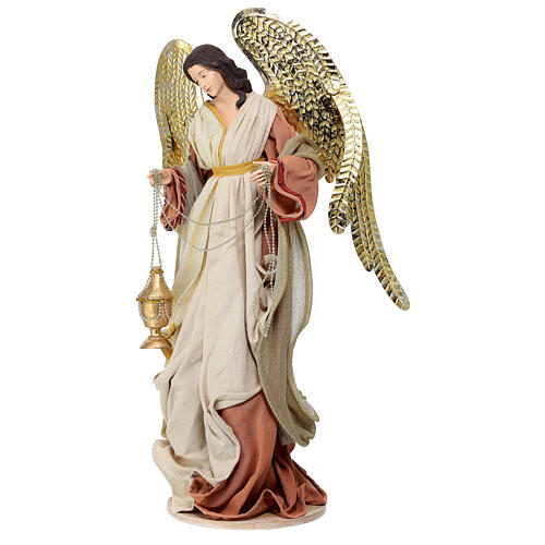 Angel, resin and fabric, for Holy Earth Nativity Scene of 60 cm 3