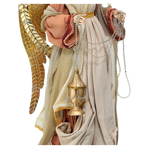 Angel, resin and fabric, for Holy Earth Nativity Scene of 60 cm 6