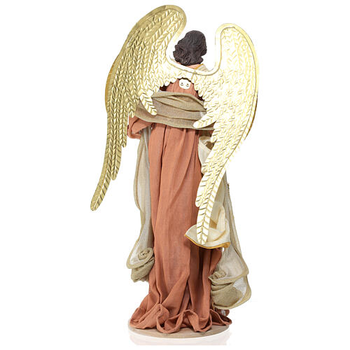 Angel, resin and fabric, for Holy Earth Nativity Scene of 60 cm 7