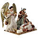 Nativity with angel and base, resin and fabric, for Holy Earth Nativity Scene of 40 cm s3