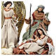 Nativity with angel and base, resin and fabric, for Holy Earth Nativity Scene of 40 cm s4