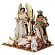 Base with Holy Family and angel resin cloth 40 cm Holy Earth s5