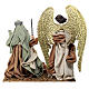 Base with Holy Family and angel resin cloth 40 cm Holy Earth s6