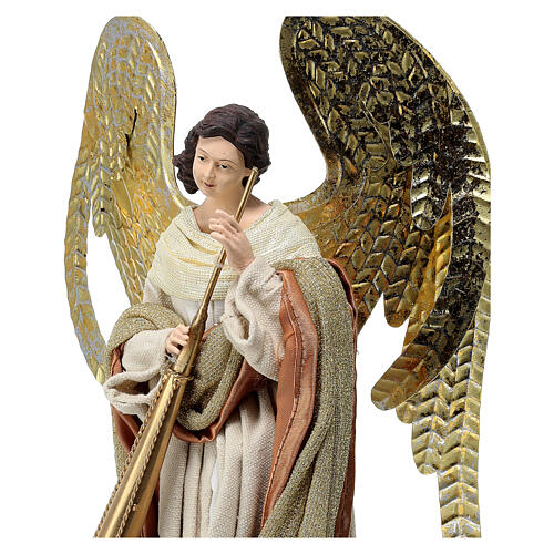 Angel, resin and fabric, for Holy Earth Nativity Scene of 40 cm 2