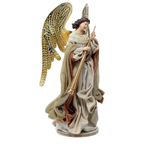Angel, resin and fabric, for Holy Earth Nativity Scene of 40 cm 4