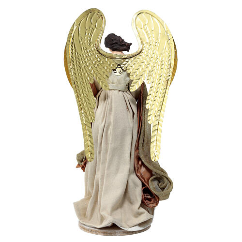 Angel, resin and fabric, for Holy Earth Nativity Scene of 40 cm 5