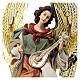 Angel sitting down, resin and fabric, for Holy Earth Nativity Scene of 30 cm s2