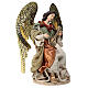 Angel sitting on base resin and cloth 30 cm Holy Earth s4