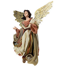 Angel flying, resin and fabric, for Holy Earth Nativity Scene of 30 cm