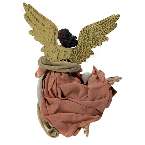 Angel flying, resin and fabric, for Holy Earth Nativity Scene of 30 cm 4