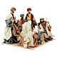 Holy Earth Nativity Scene, set of 6, Nativity with Wise Men, 20 cm, resin and fabric s5
