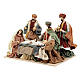 Crèche 6 pcs Nativité avec rois mages résine et tissu 20 cm Holy Earth s3
