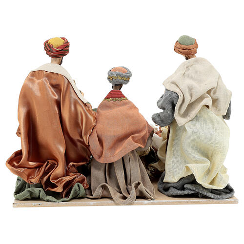 Nativity scene set 6 pcs with Wise Men resin cloth 20 cm Holy Earth 6