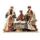 Nativity scene set 6 pcs with Wise Men resin cloth 20 cm Holy Earth s1