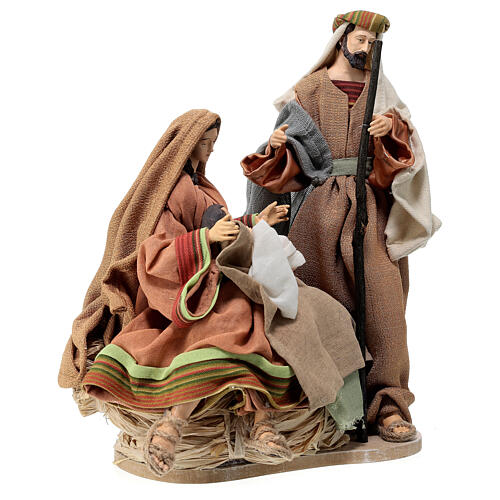 Nativité sur base 30 cm résine et tissu Holy Earth 4