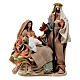Nativité sur base 30 cm résine et tissu Holy Earth s1