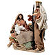 Nativité sur base 30 cm résine et tissu Holy Earth s3