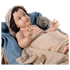 Natividade de Jesus 3 imagens resina e tecido coleção Northern Star 120 cm