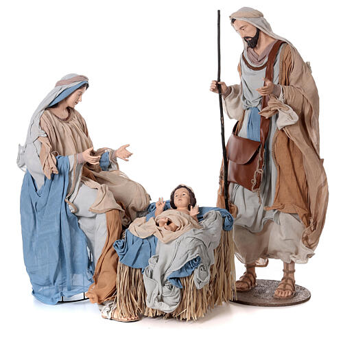 Natividade de Jesus 3 imagens resina e tecido coleção Northern Star 120 cm 1