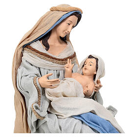 Holy Family set 60 cm resin and cloth, Northern Star