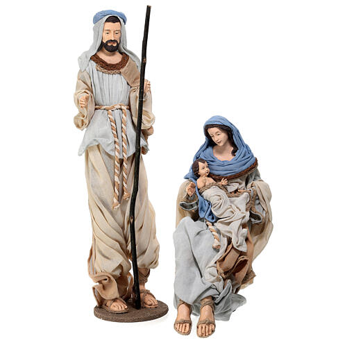 Holy Family set 3 pcs 65 cm Northern Star resin and cloth 1