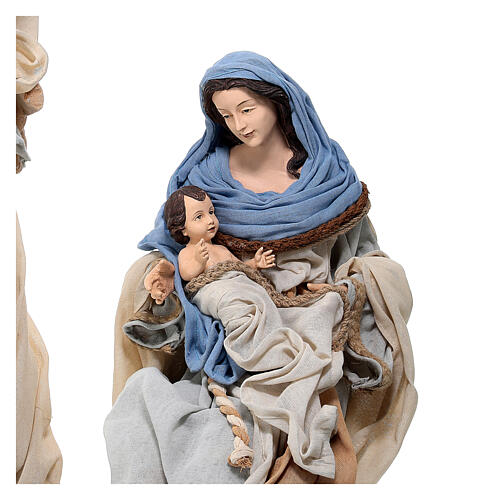 Holy Family set 3 pcs 65 cm Northern Star resin and cloth 7