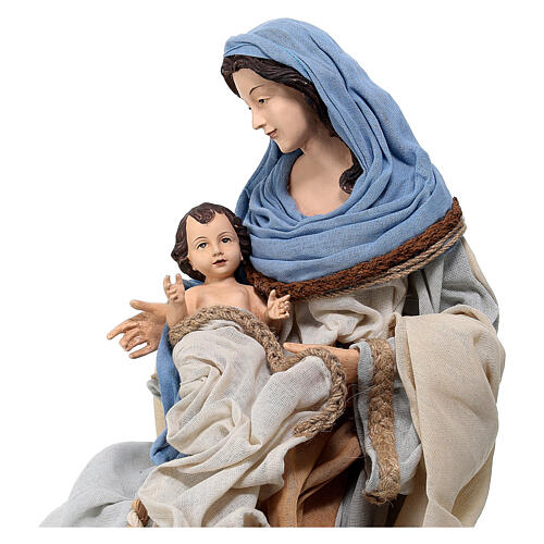 Holy Family set 3 pcs 65 cm Northern Star resin and cloth 9