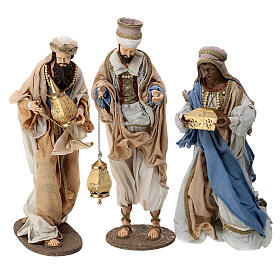 Drei Heiligen Könige aus Harz und Stoff Northern Star, 65 cm