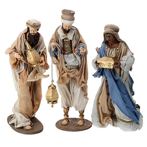 Statue Re Magi 65 cm resina e tessuto Northern Star  1