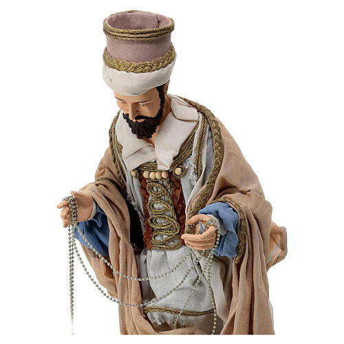 Statue Re Magi 65 cm resina e tessuto Northern Star  3