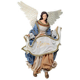 Flying angel, resin and fabric, for Northern Star Nativity Scene of 70 cm