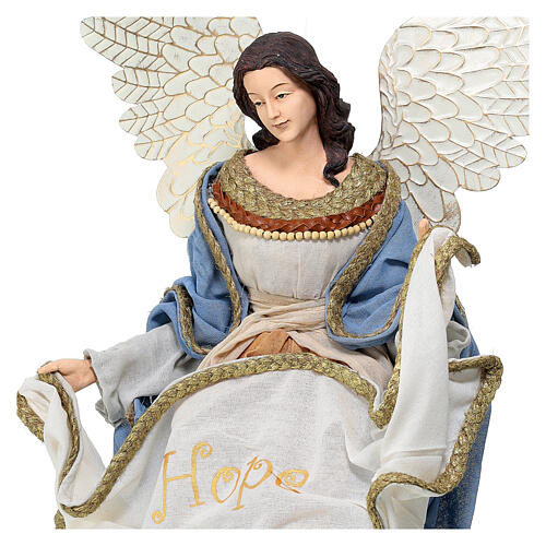 Flying angel, resin and fabric, for Northern Star Nativity Scene of 70 cm 2
