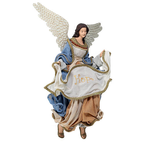 Flying angel, resin and fabric, for Northern Star Nativity Scene of 70 cm 3