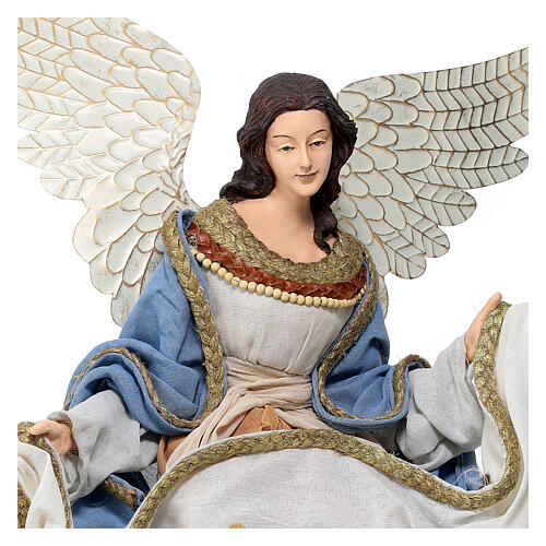 Flying angel, resin and fabric, for Northern Star Nativity Scene of 70 cm 4