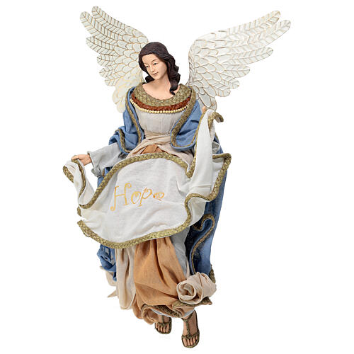 Statua angelo in volo resina e tessuto Northern Star 70 cm  5