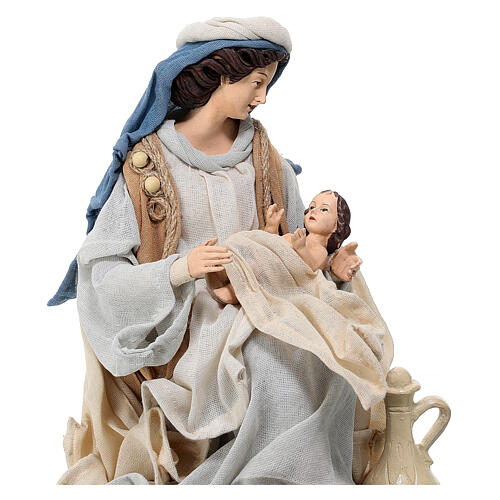 Holy Family, 40 cm, resin and fabric, for Northen Star Nativity Scene of 65 cm 2