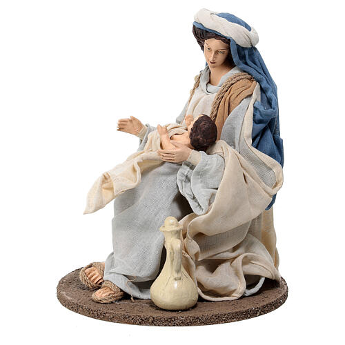Holy Family, 40 cm, resin and fabric, for Northen Star Nativity Scene of 65 cm 7