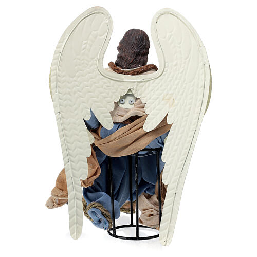 Angel sitting and reading, resin and fabric, 30 cm, Northen Star Nativity Scene 5