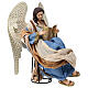 Angel sitting and reading, resin and fabric, 30 cm, Northen Star Nativity Scene s4