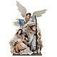 Nativity with angel on a base, resin and fabric, 40 cm, Northern Star s1
