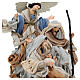 Nativity with angel on a base, resin and fabric, 40 cm, Northern Star s2
